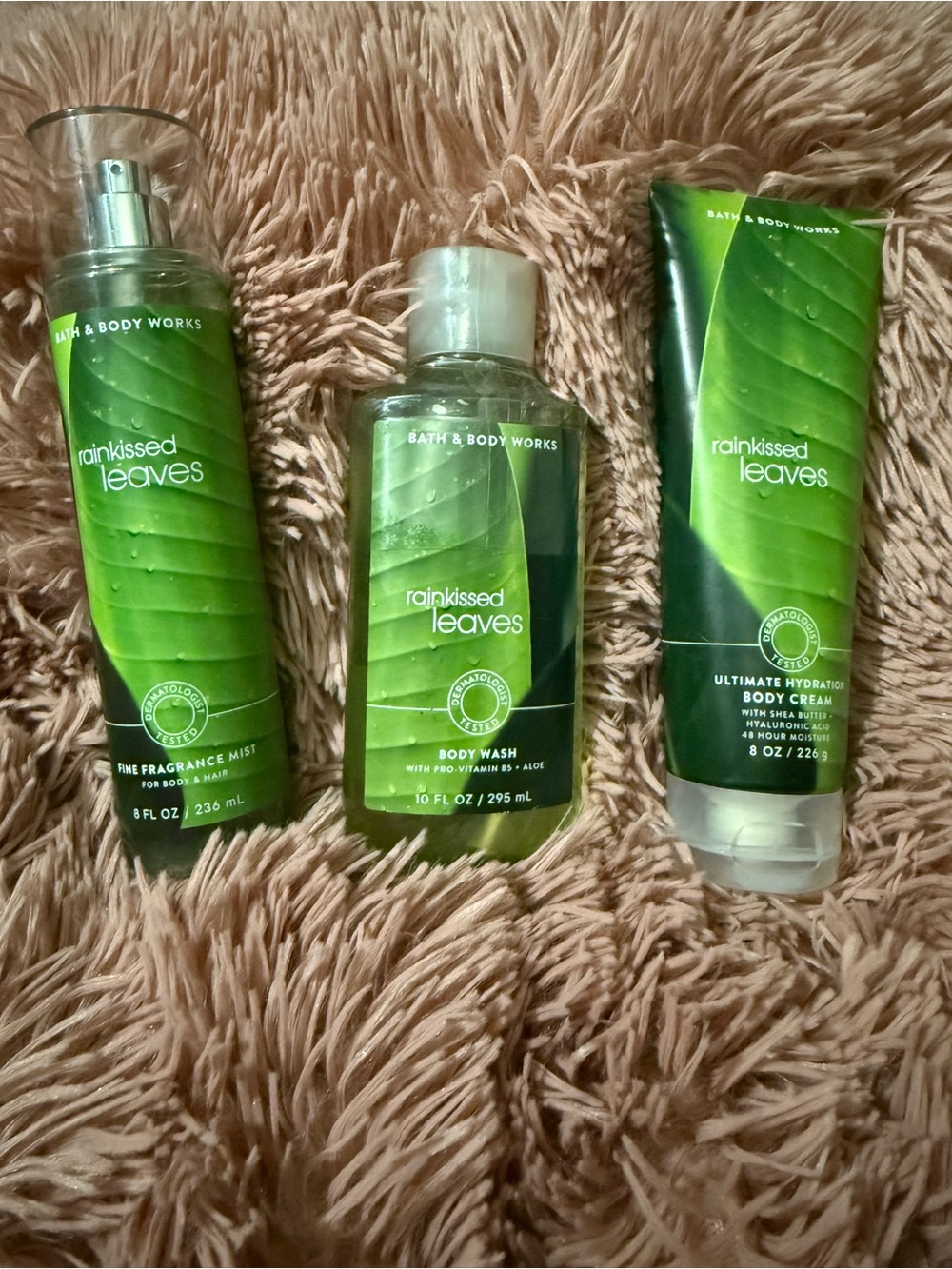 Bath & Body Works Rainkissed Leaves Trio - Green